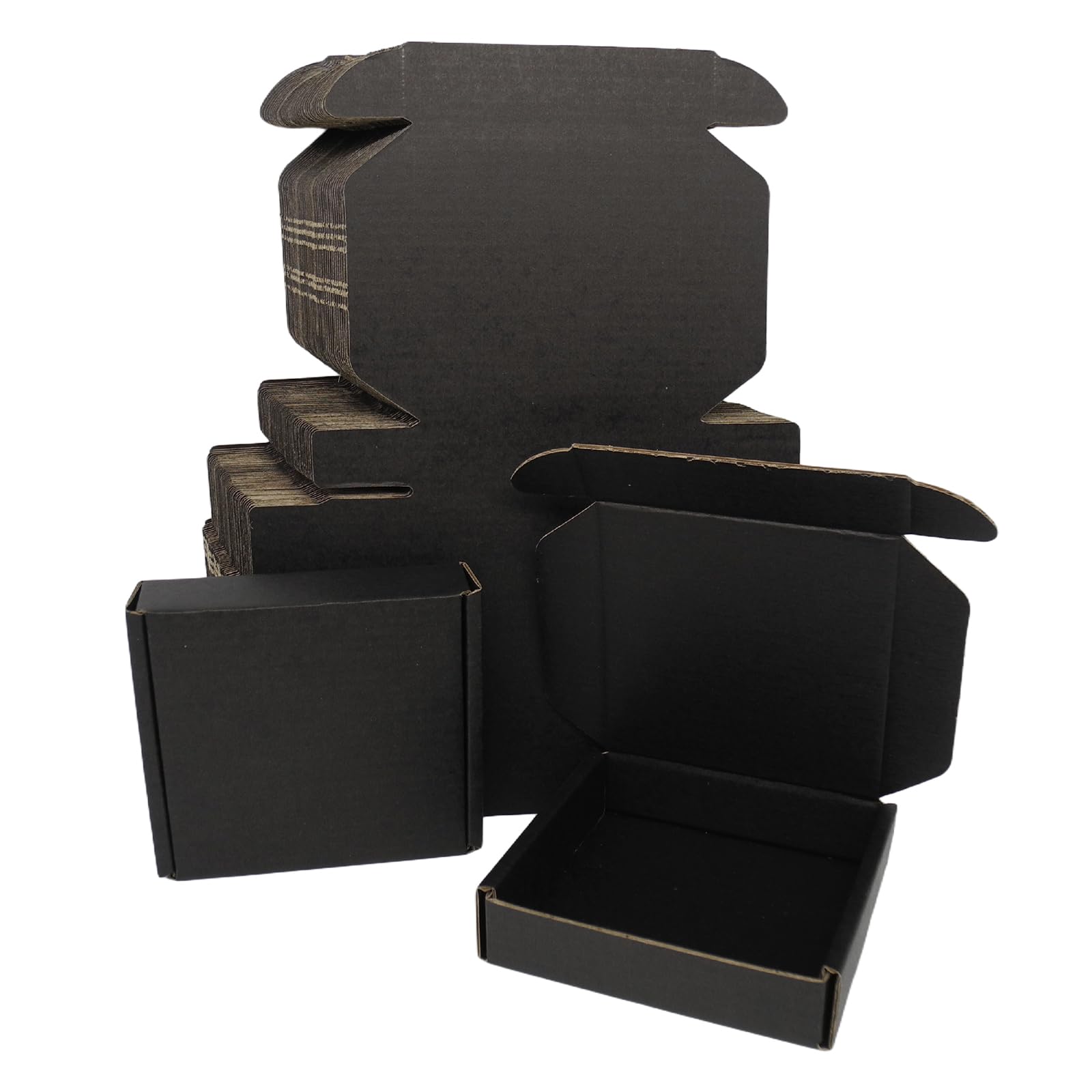Amazon.com: ELAZEKES 4x4x1 Shipping Box 50 Pack, Black Mailing